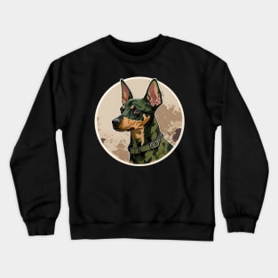 Miniature Pinscher Camouflage Motif Crewneck Sweatshirt